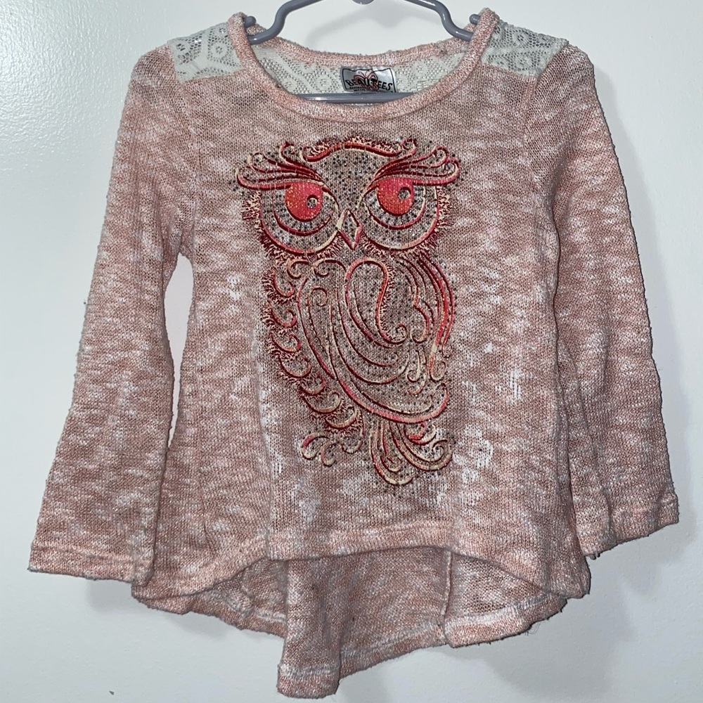 Girls’ Light Pink Lightweight Sweater - size 5